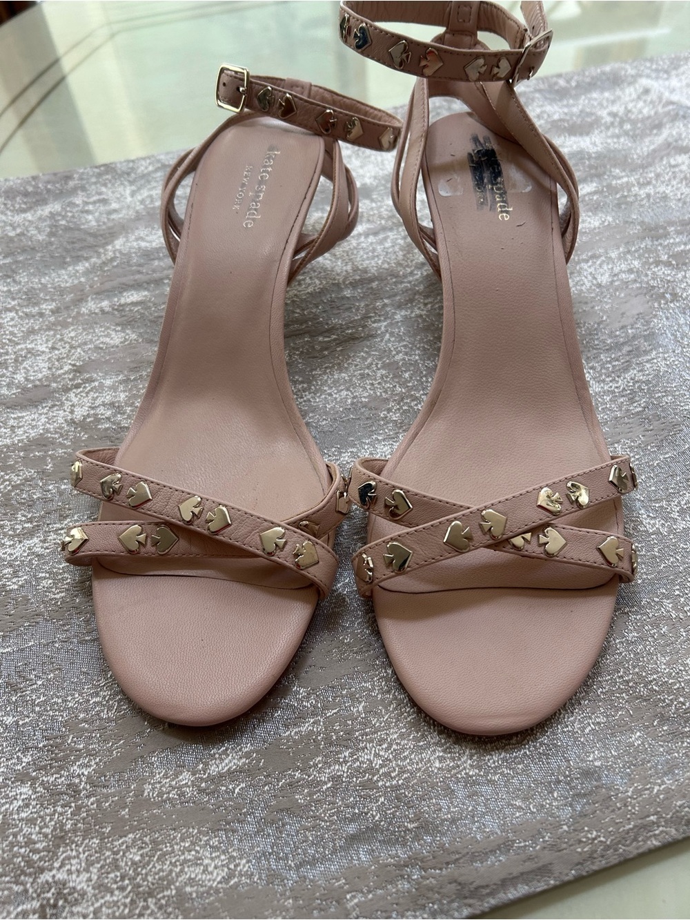kate spade Studded Ankle-Strap Heels